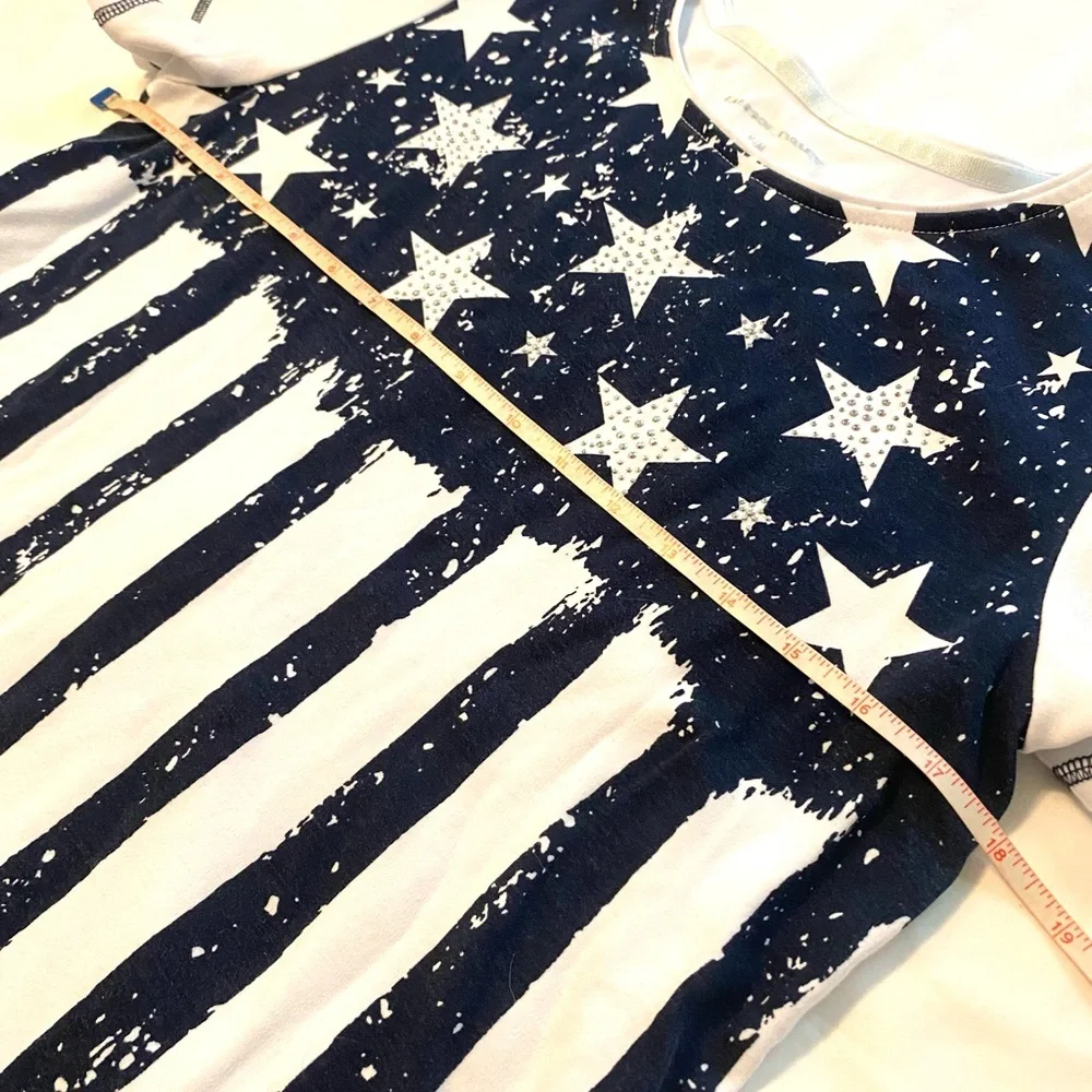 Stars & stripes American flag top size M